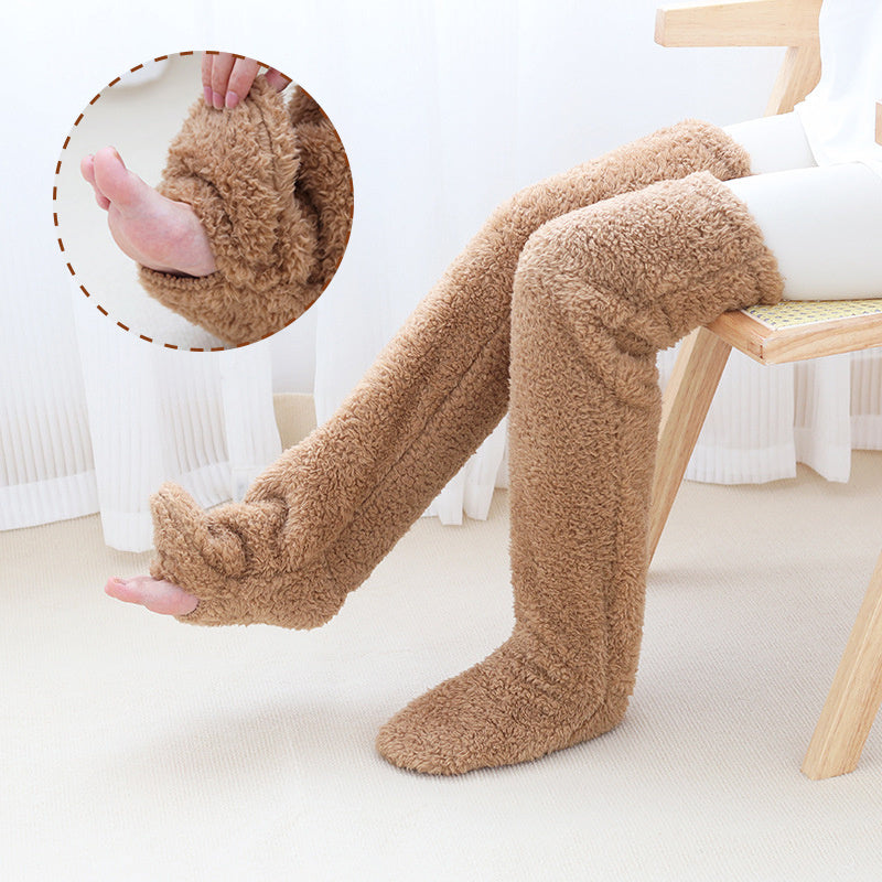 Over-Knee Fuzzy Winter Socks – Warm & Cozy Cold-Proof Stockings
