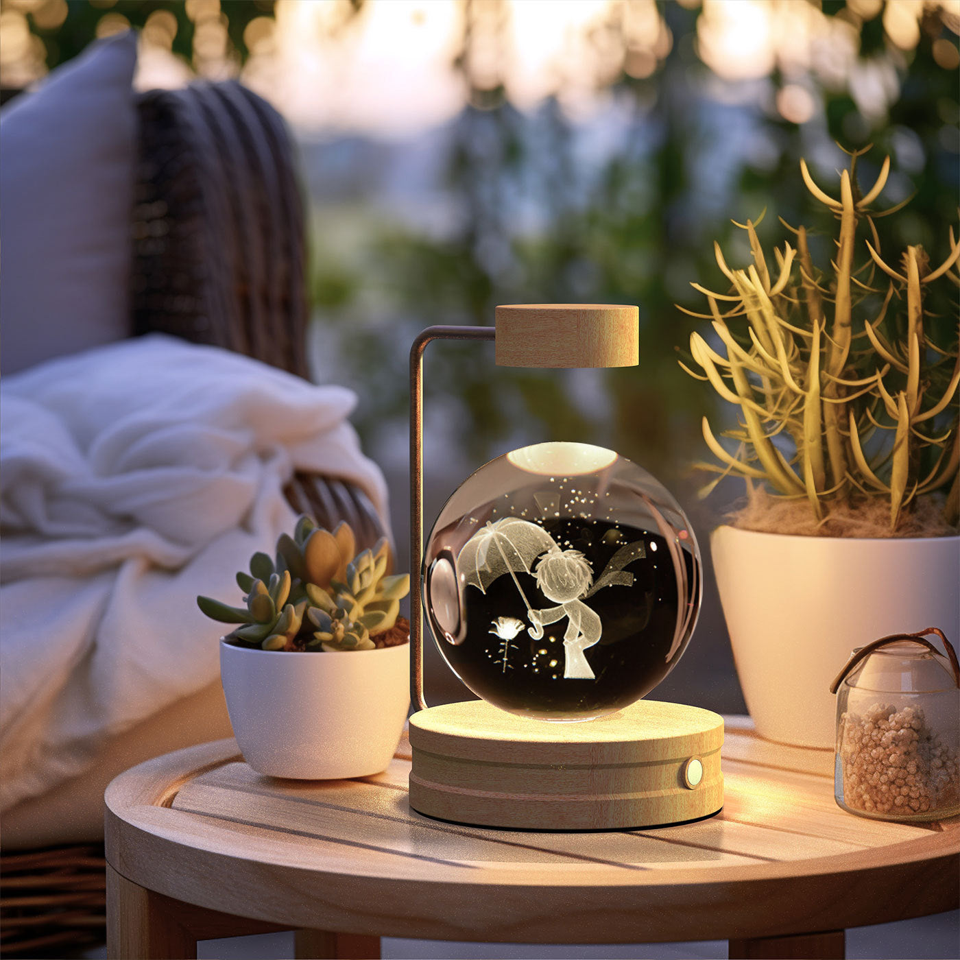 Crystal Ball Dinosaur Night Light – USB Bedside Lamp & Birthday Gift