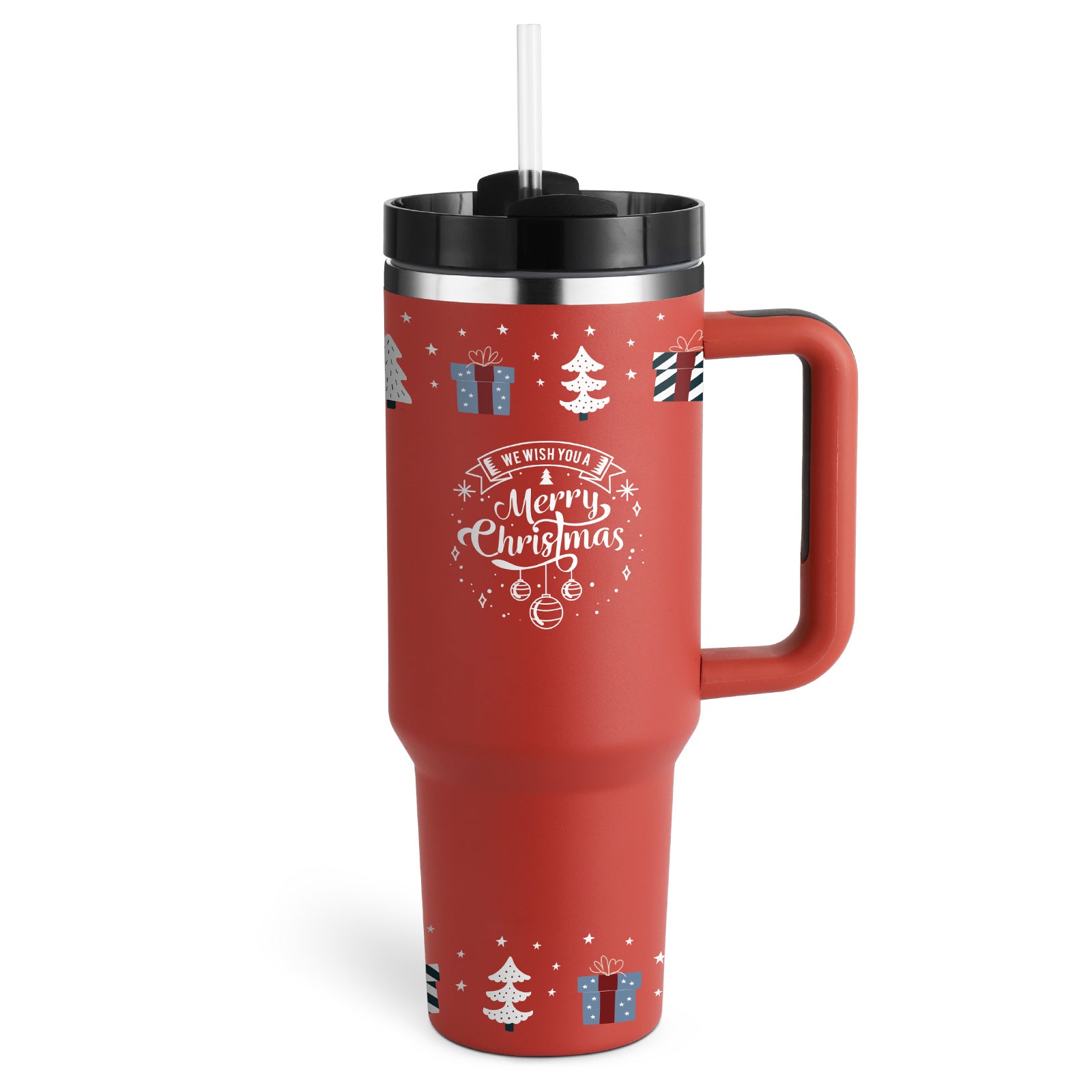 40oz Insulated Stainless Steel Tumbler – Spill-Proof Coffee Cup with Lid & Straw
