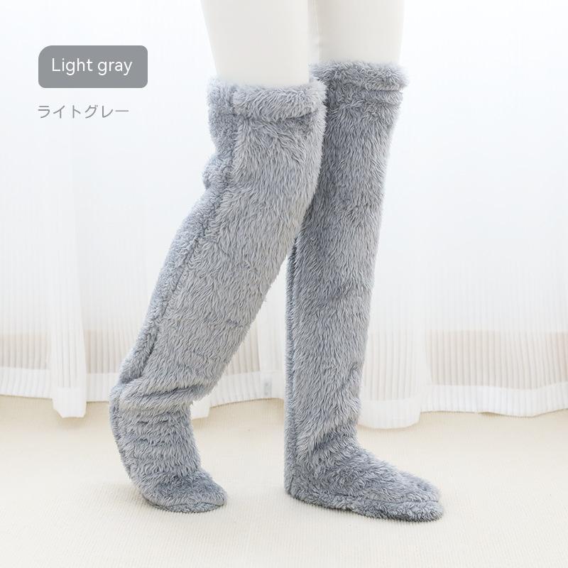 Over-Knee Fuzzy Winter Socks – Warm & Cozy Cold-Proof Stockings