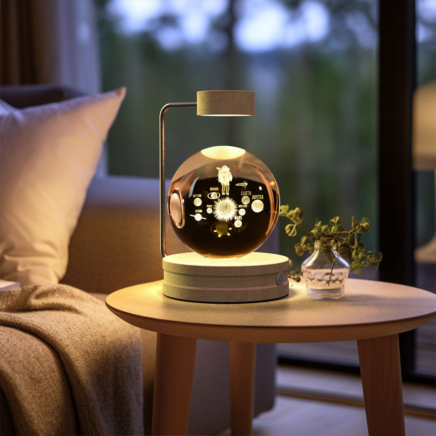 Crystal Ball Dinosaur Night Light – USB Bedside Lamp & Birthday Gift