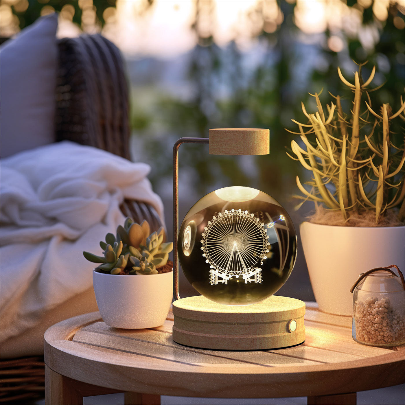 Crystal Ball Dinosaur Night Light – USB Bedside Lamp & Birthday Gift