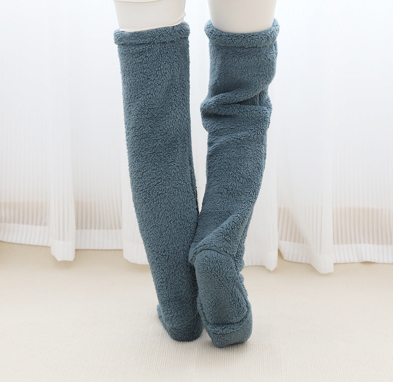Over-Knee Fuzzy Winter Socks – Warm & Cozy Cold-Proof Stockings