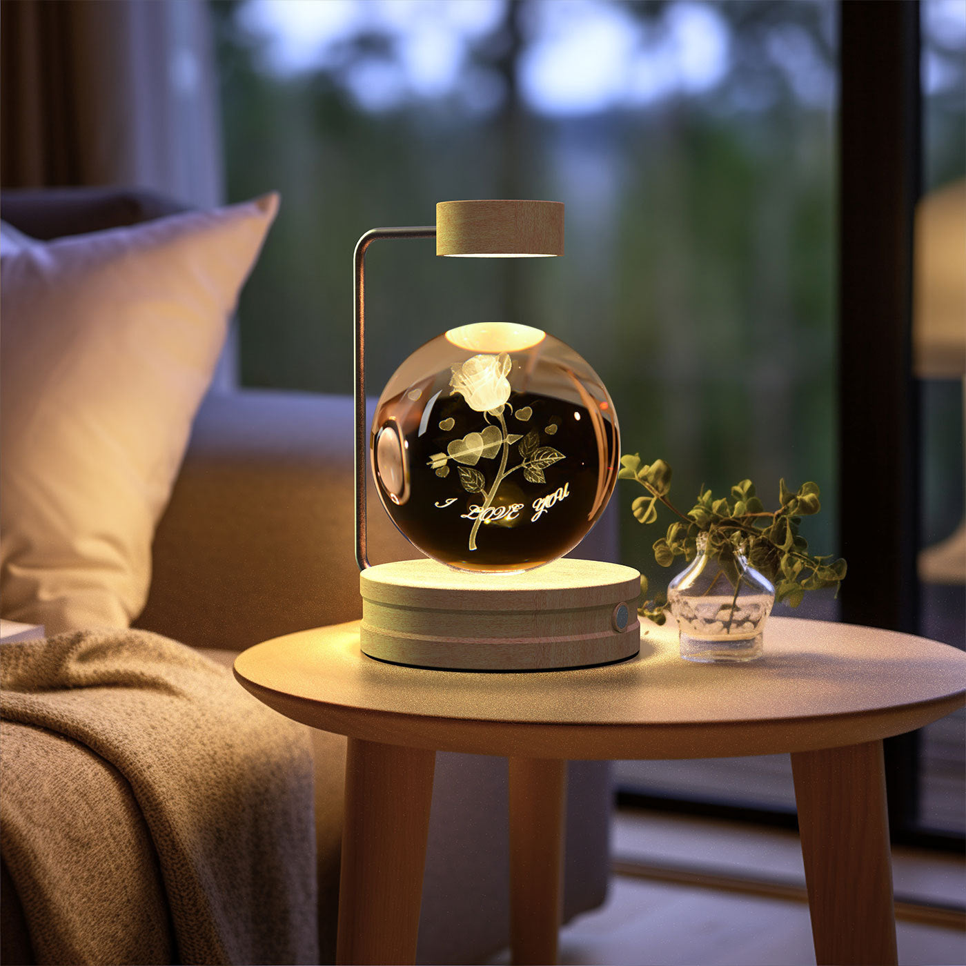 Crystal Ball Dinosaur Night Light – USB Bedside Lamp & Birthday Gift