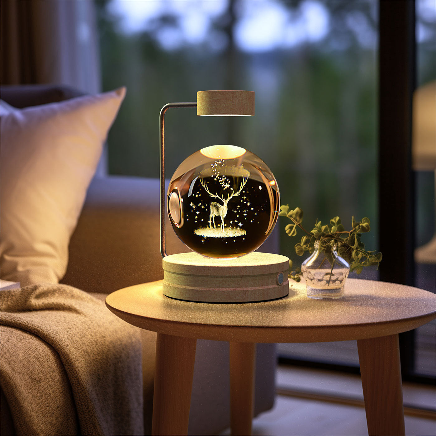 Crystal Ball Dinosaur Night Light – USB Bedside Lamp & Birthday Gift