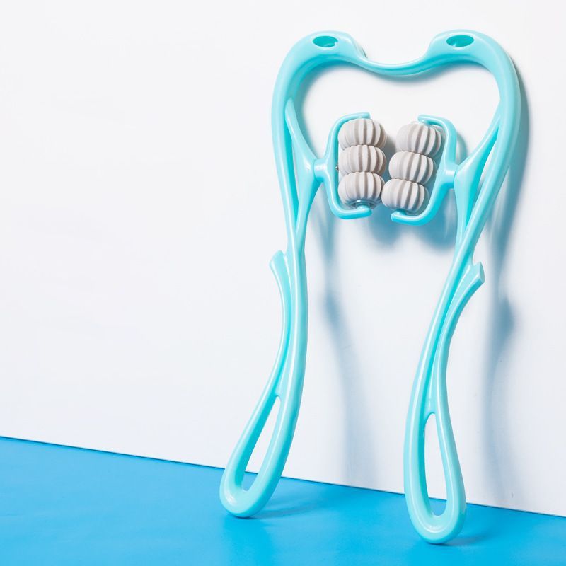 Six-Wheel Manual Neck Massager – Pain Relief & Relaxation Roller