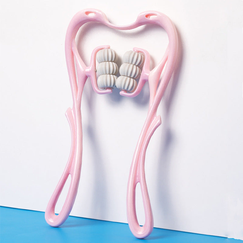 Six-Wheel Manual Neck Massager – Pain Relief & Relaxation Roller