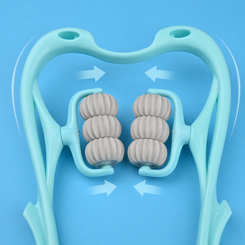 Six-Wheel Manual Neck Massager – Pain Relief & Relaxation Roller